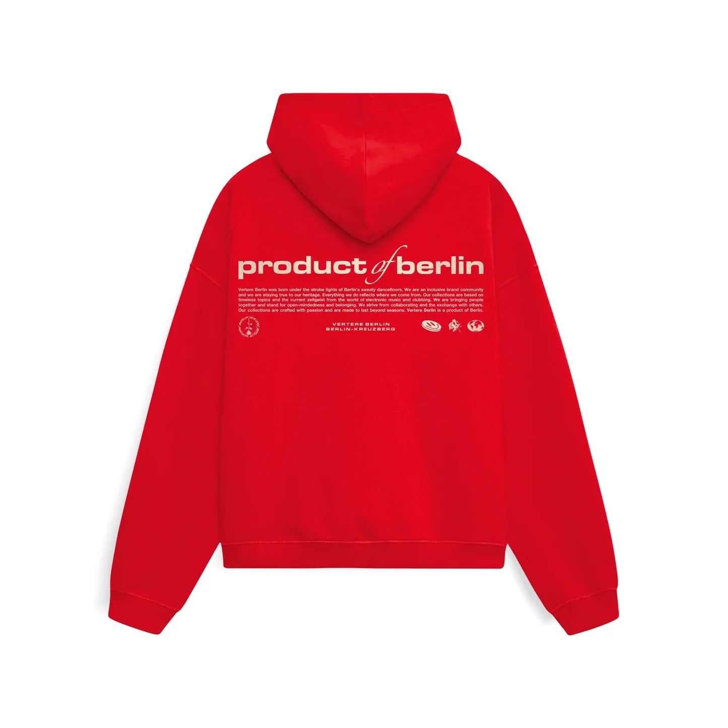 PRODUCT OF BERLIN HOODIE - RED VERTERE BERLIN