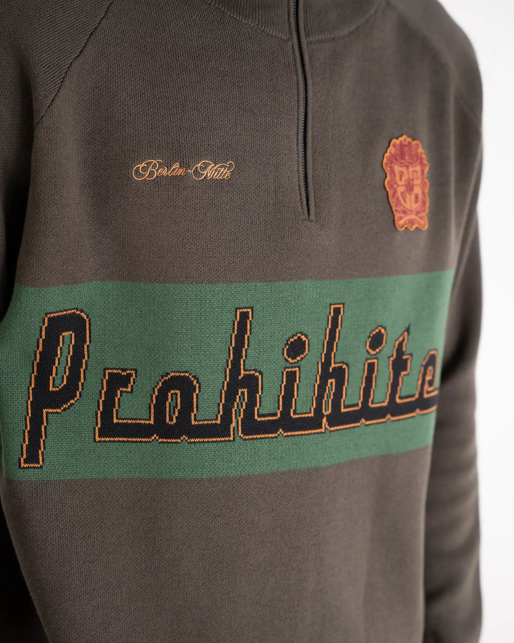 Retro Knit Half-Zip Green PROHIBITED