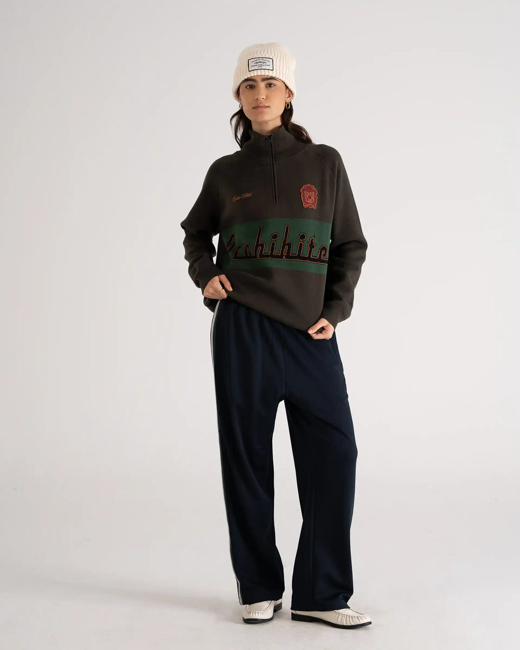 Retro Knit Half-Zip Green PROHIBITED