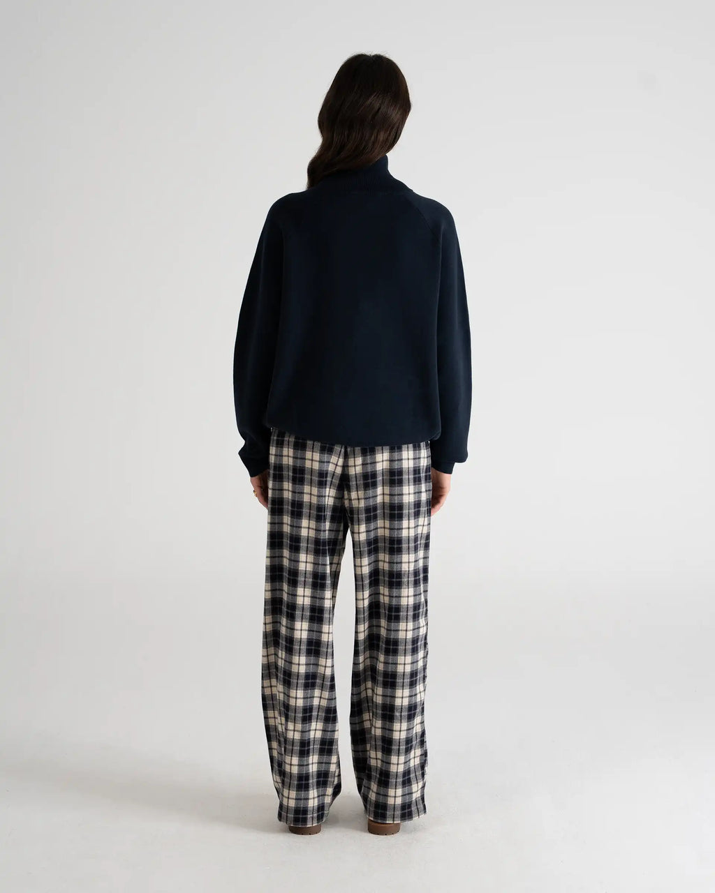 Retro Knit Half-Zip Navy PROHIBITED