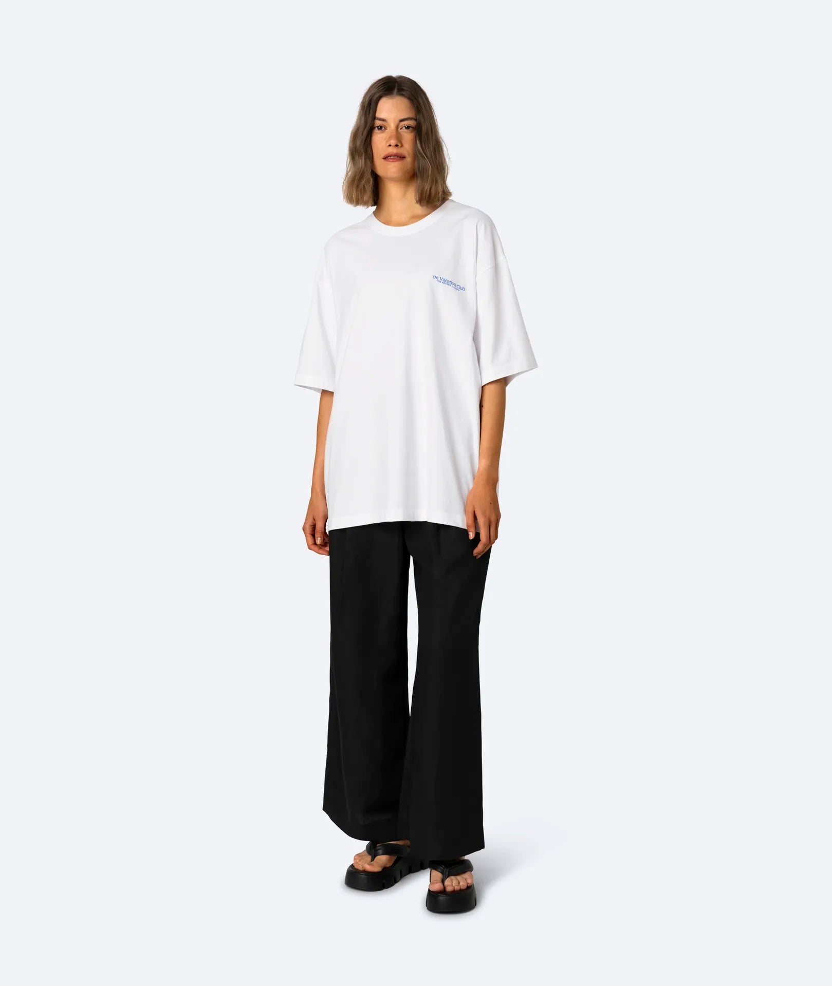 SANTORINI T-SHIRT - WHITE ON VACATION