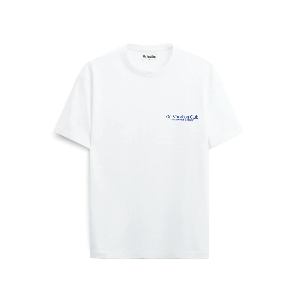 SANTORINI T-SHIRT - WHITE ON VACATION