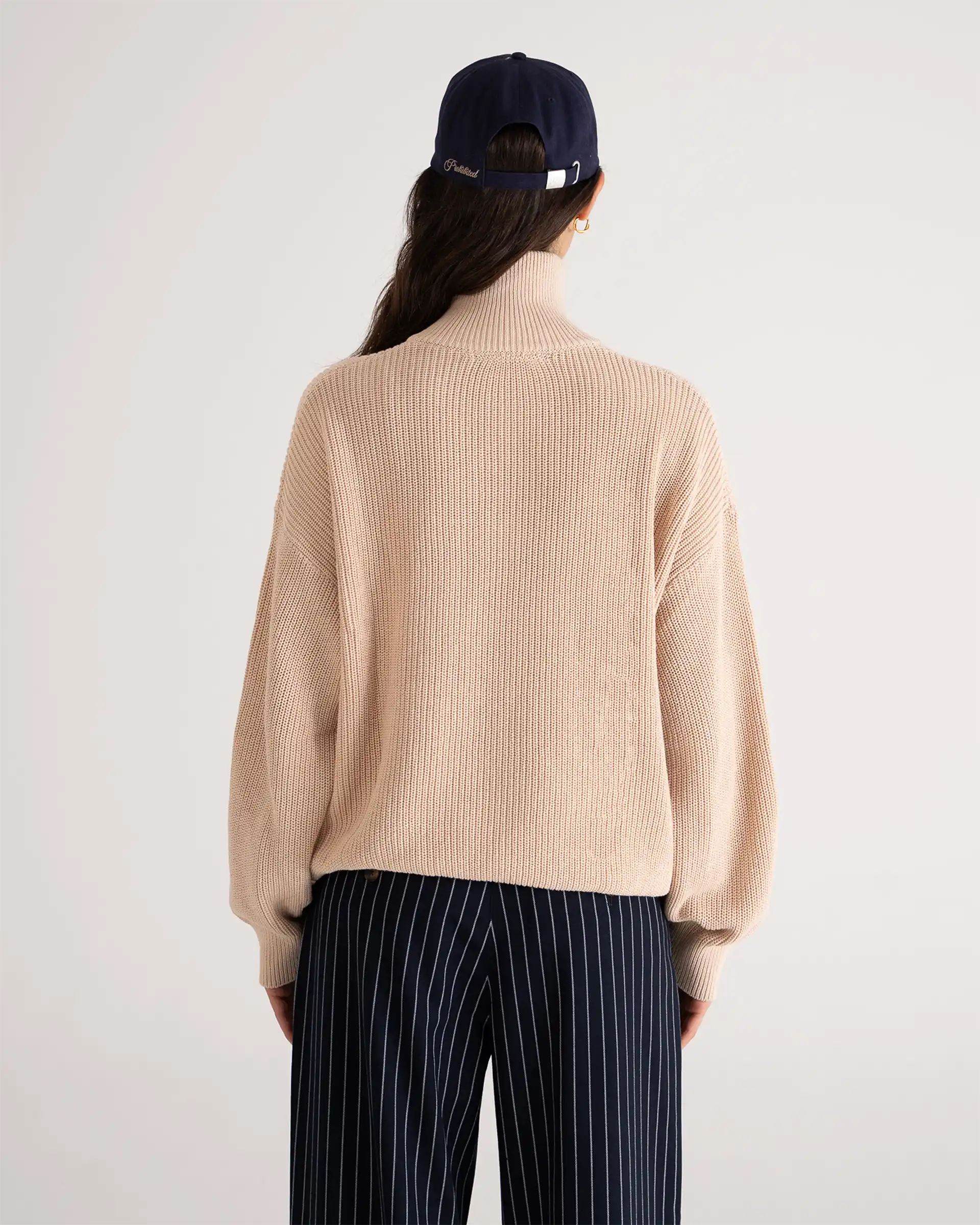 Scout Knit Half-Zip Beige PROHIBITED