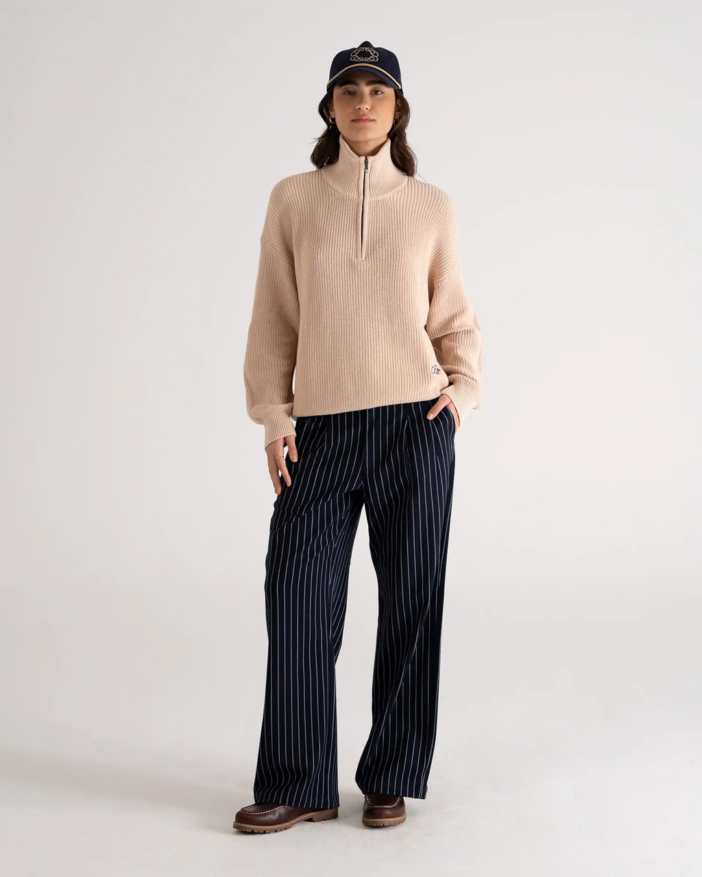 Scout Knit Half-Zip Beige PROHIBITED