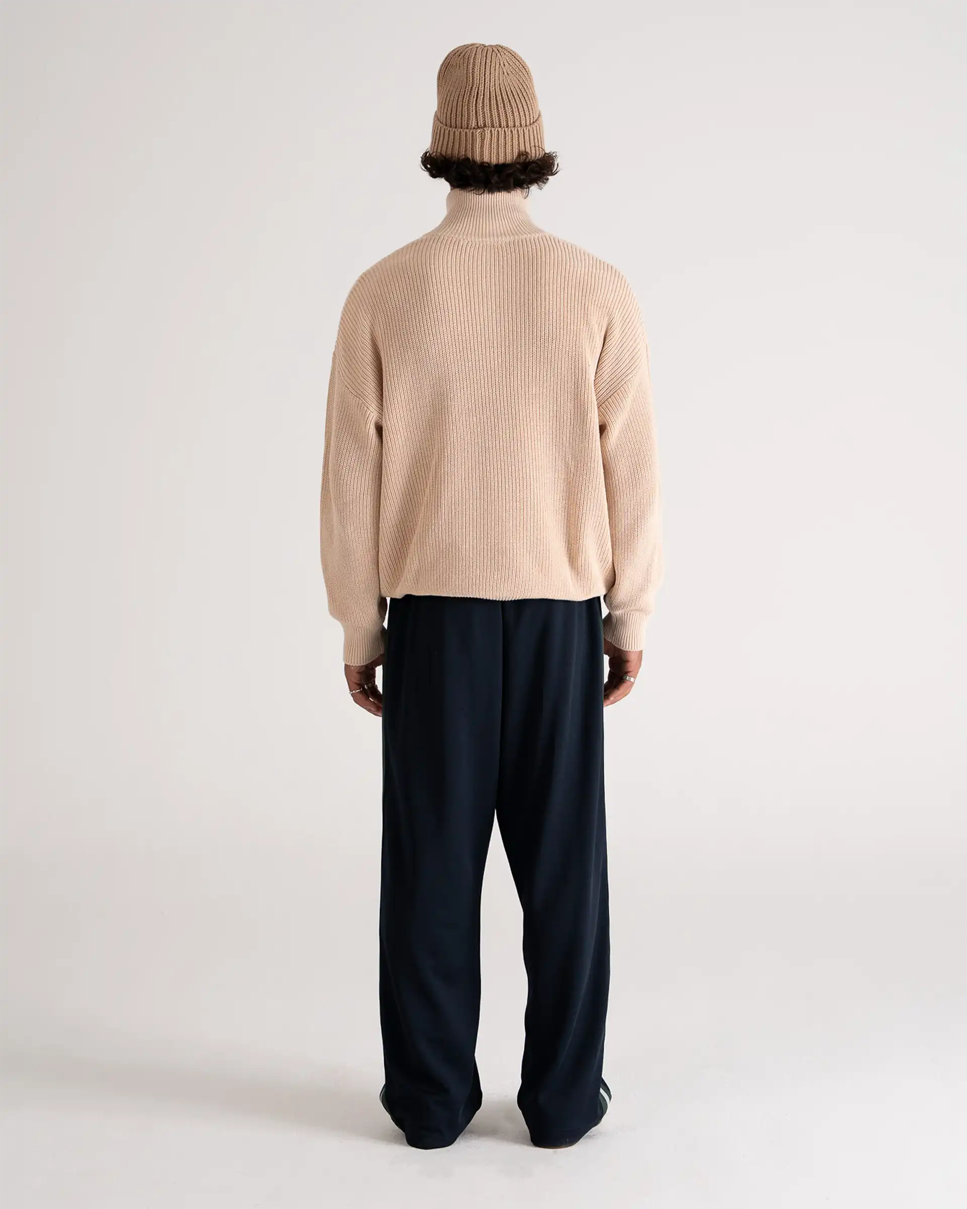 Scout Knit Half-Zip Beige PROHIBITED