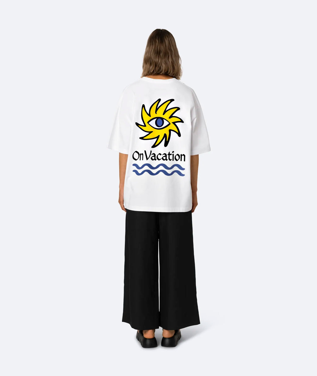 SUN EYE T-SHIRT - WHITE ON VACATION