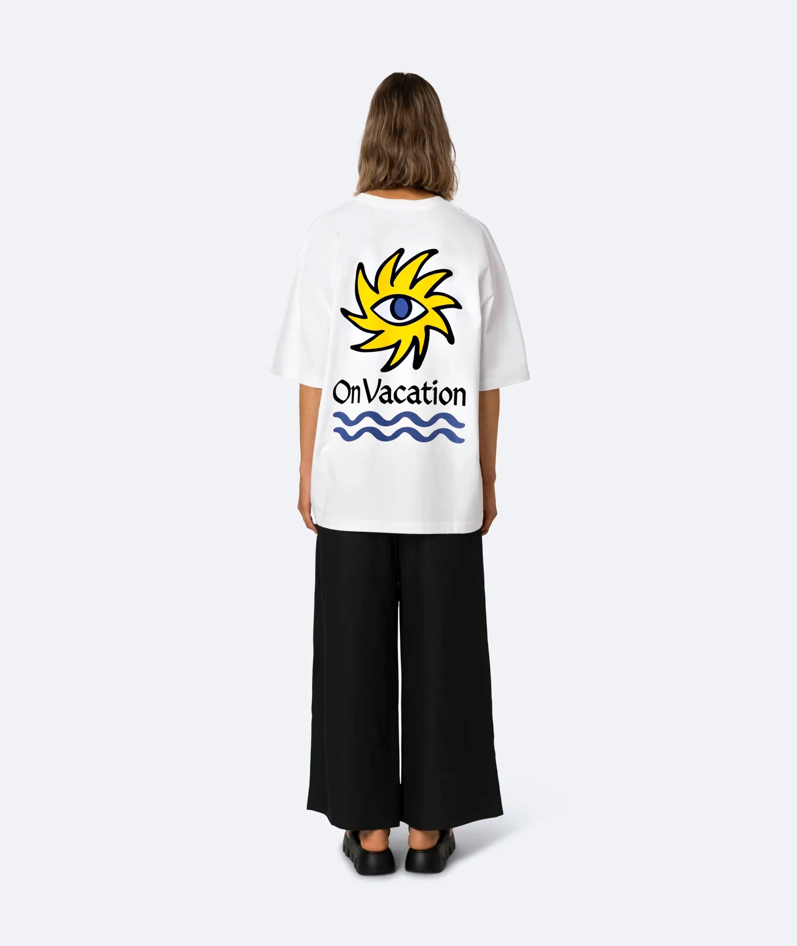 SUN EYE T-SHIRT - WHITE ON VACATION