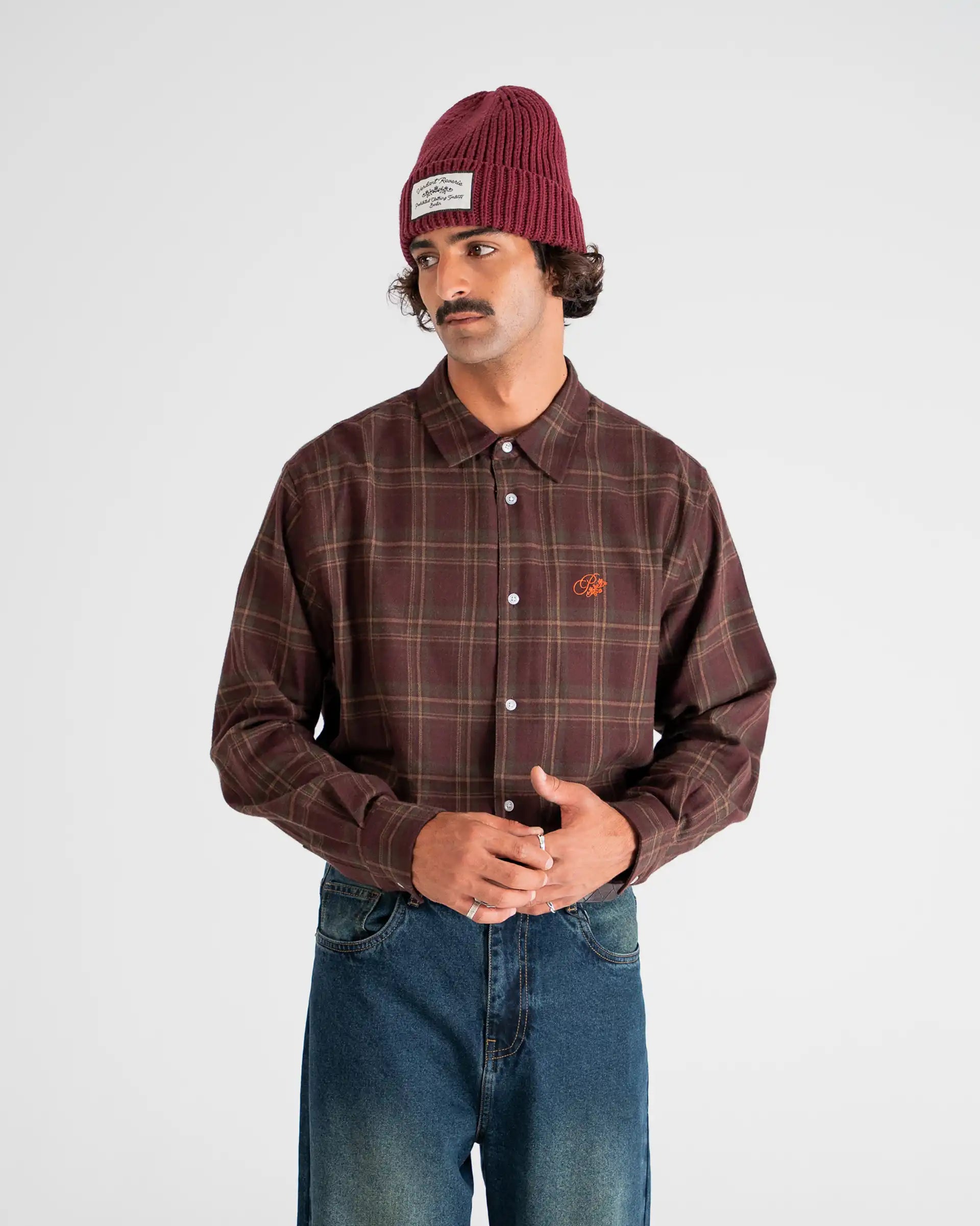 Timber Flannel Shirt Bordeaux PROHIBITED