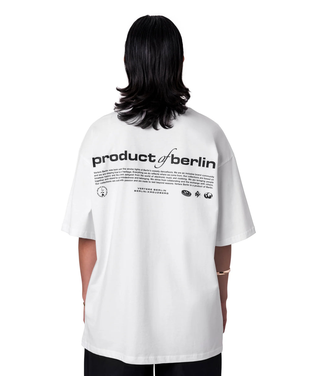 PRODUCT OF BERLIN T-SHIRT - WHITE VERTERE BERLIN