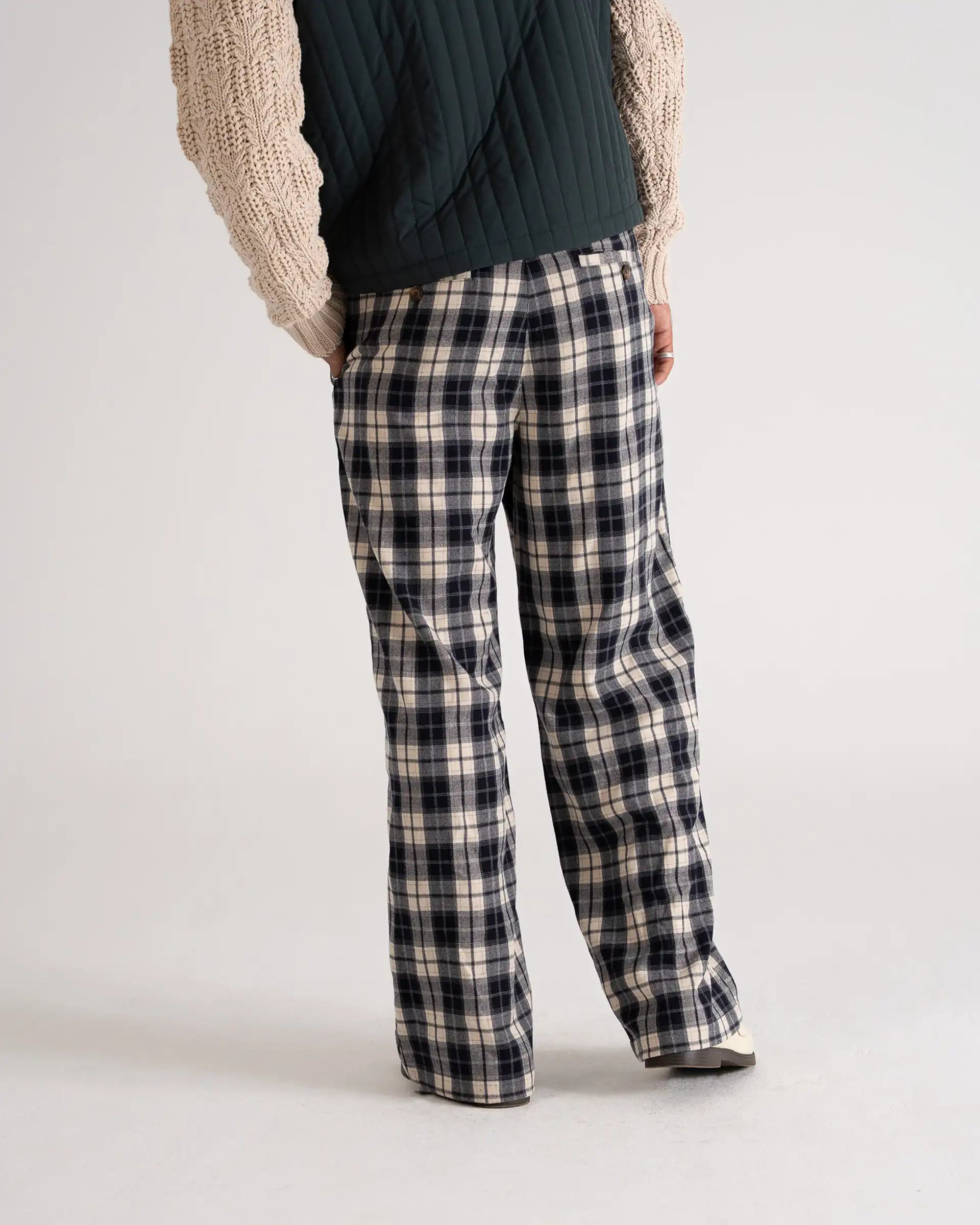 Wood Plaid Pants Blue PROHIBITED