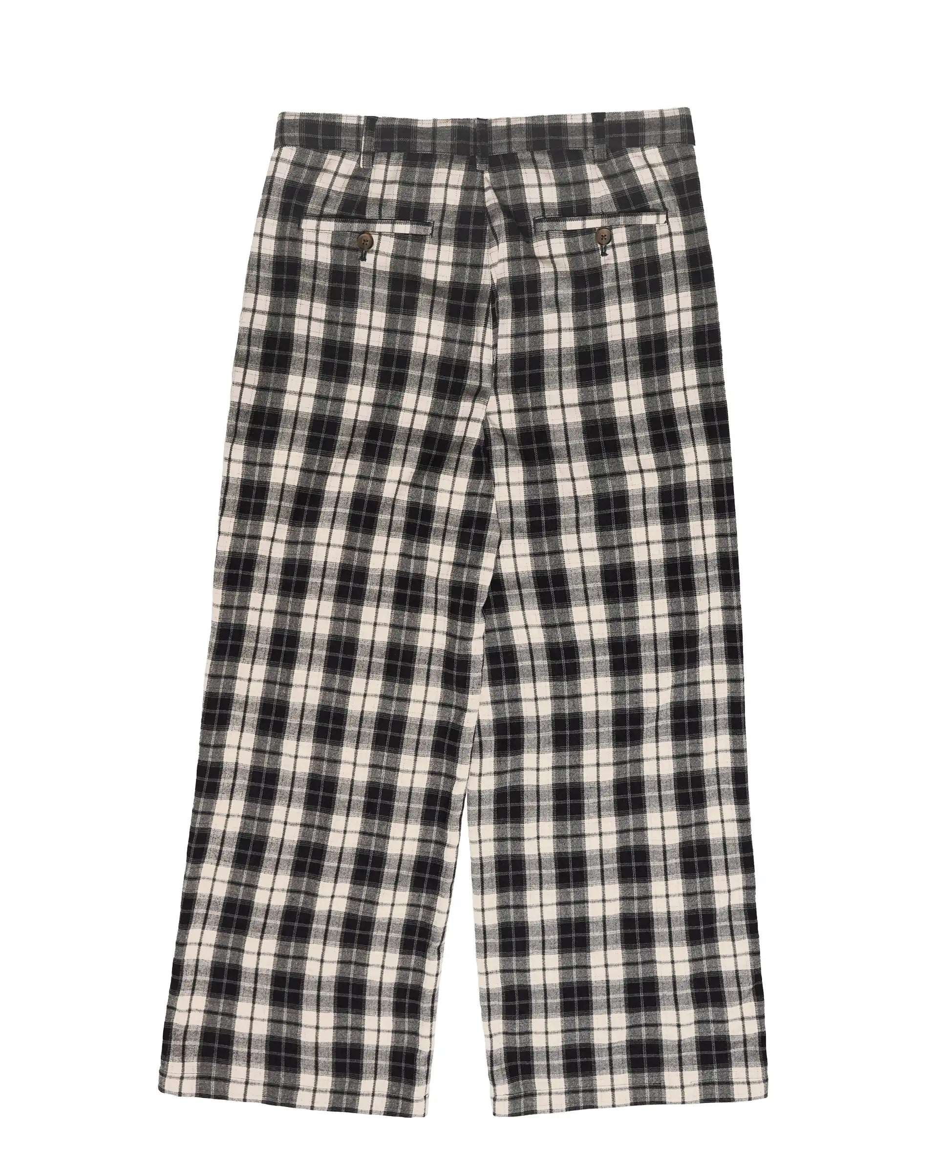Wood Plaid Pants Blue PROHIBITED