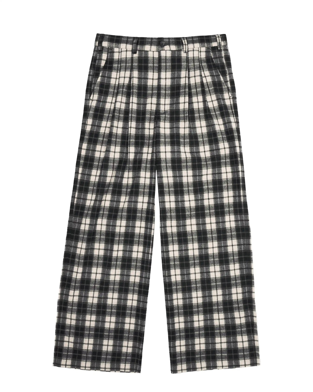 Wood Plaid Pants Blue PROHIBITED