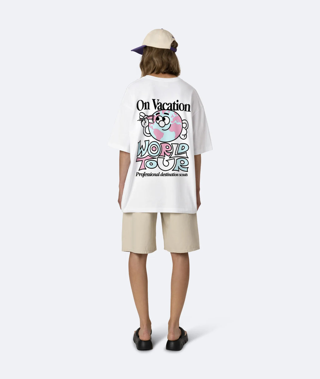 WORLD TOUR T-SHIRT - WHITE ON VACATION