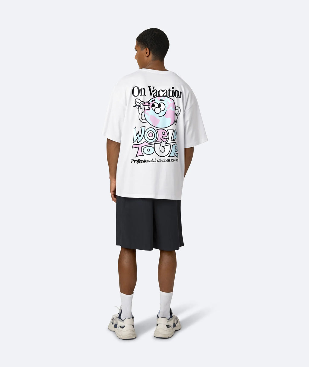 WORLD TOUR T-SHIRT - WHITE ON VACATION