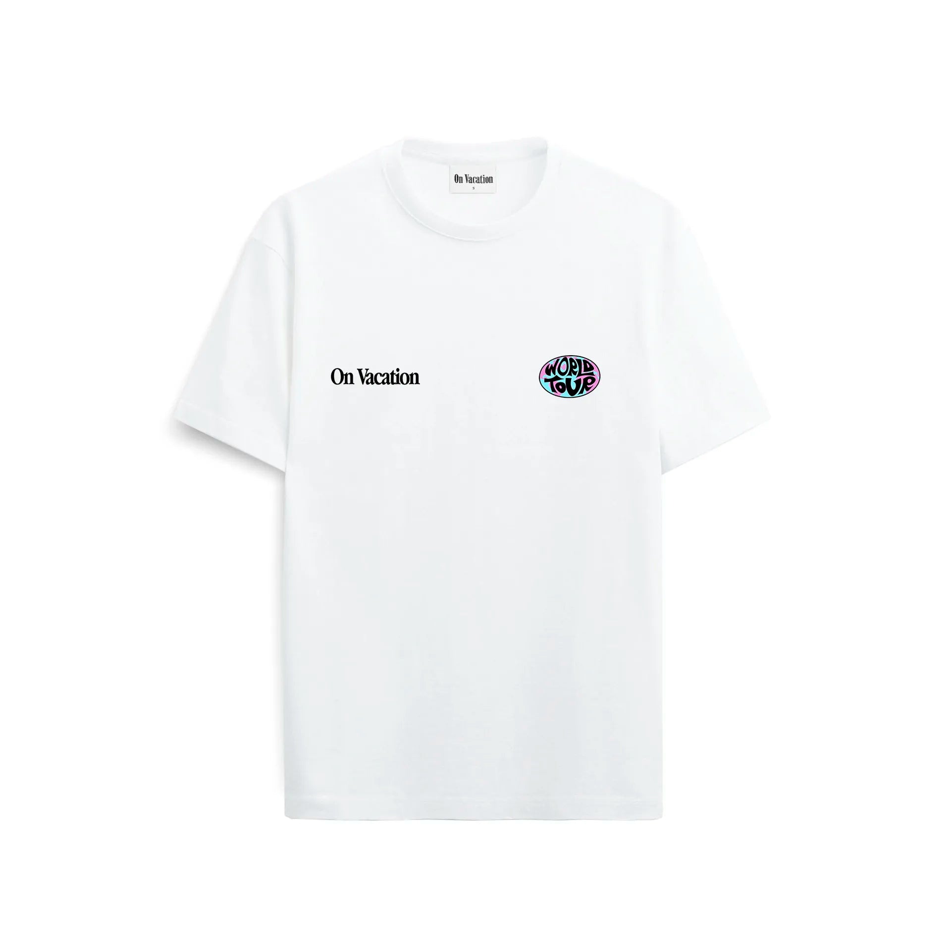 WORLD TOUR T-SHIRT - WHITE ON VACATION