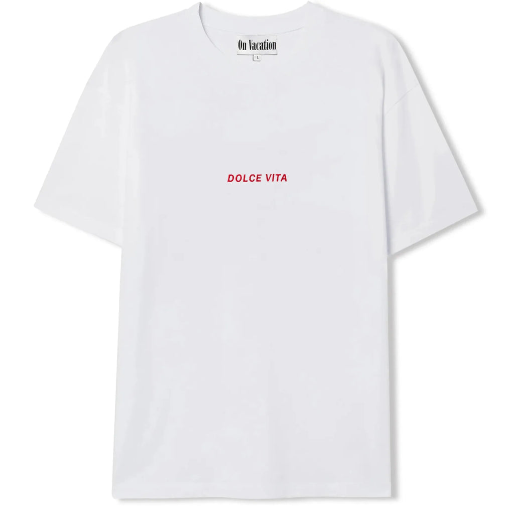 DOLCE VITA T-SHIRT - WHITE ON VACATION
