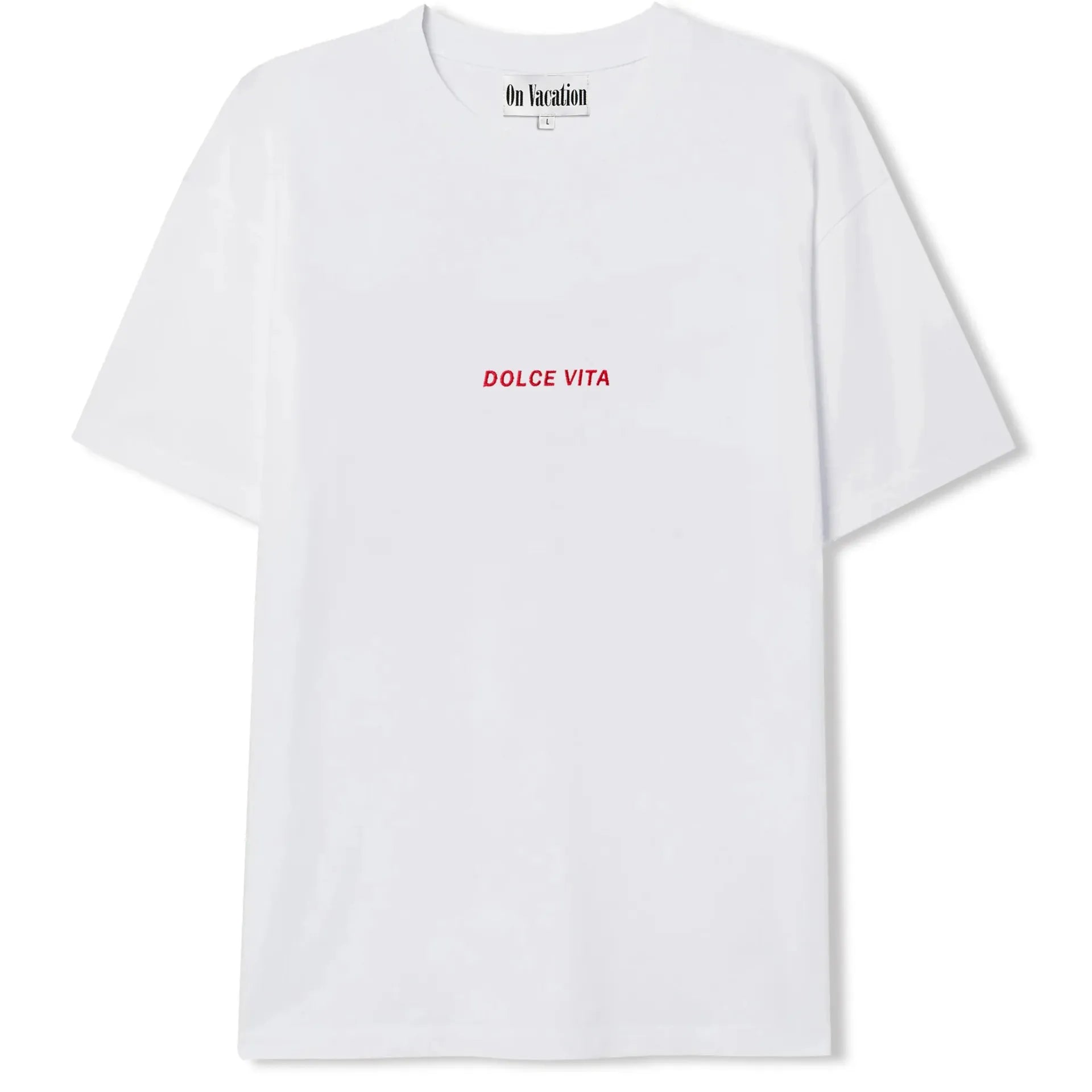 DOLCE VITA T-SHIRT - WHITE ON VACATION